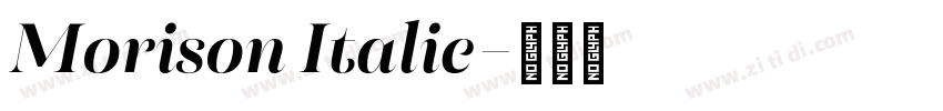 Morison Italic字体转换